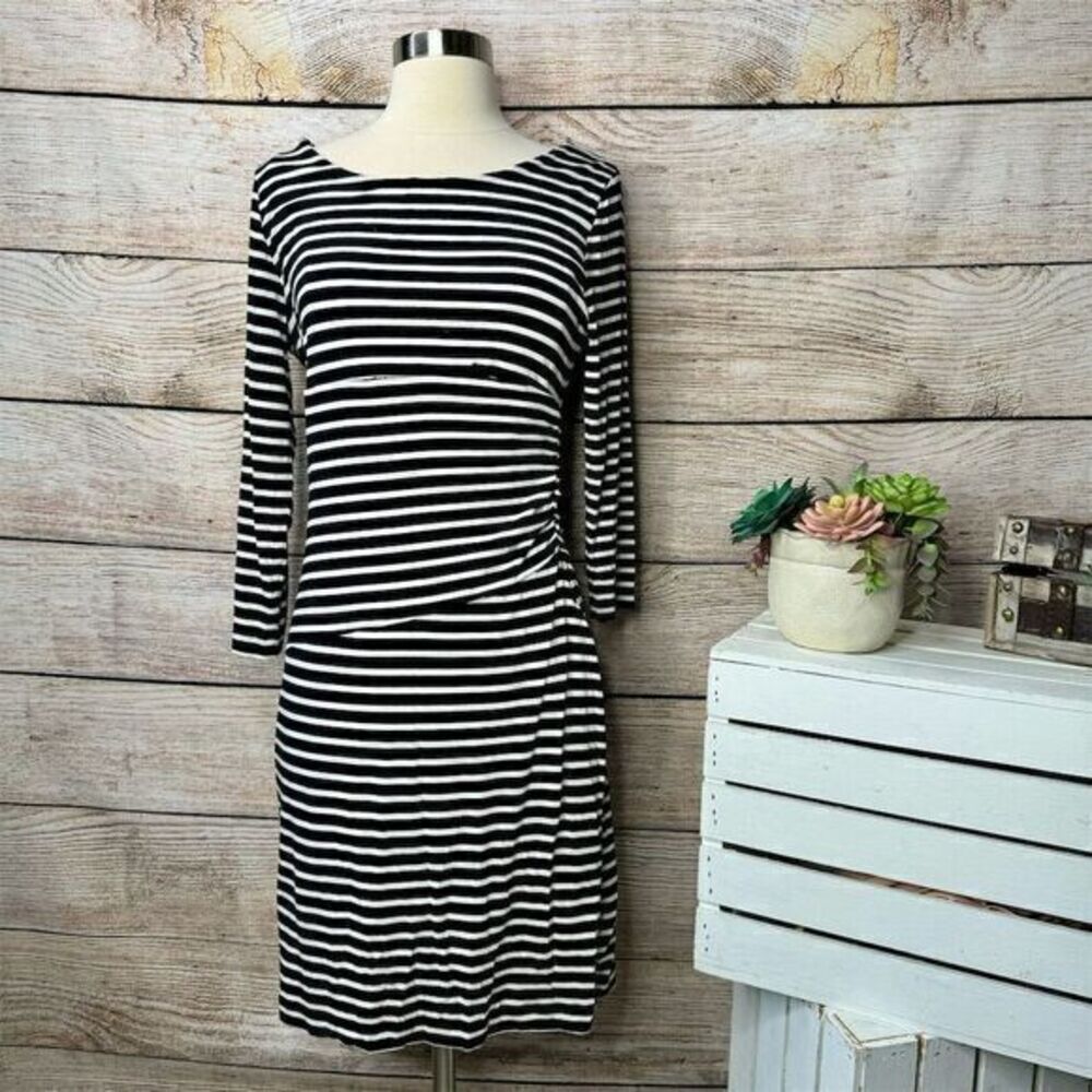 Vince Camuto Women's Stripedβ Long Sleeve Knee Length Dress Size S